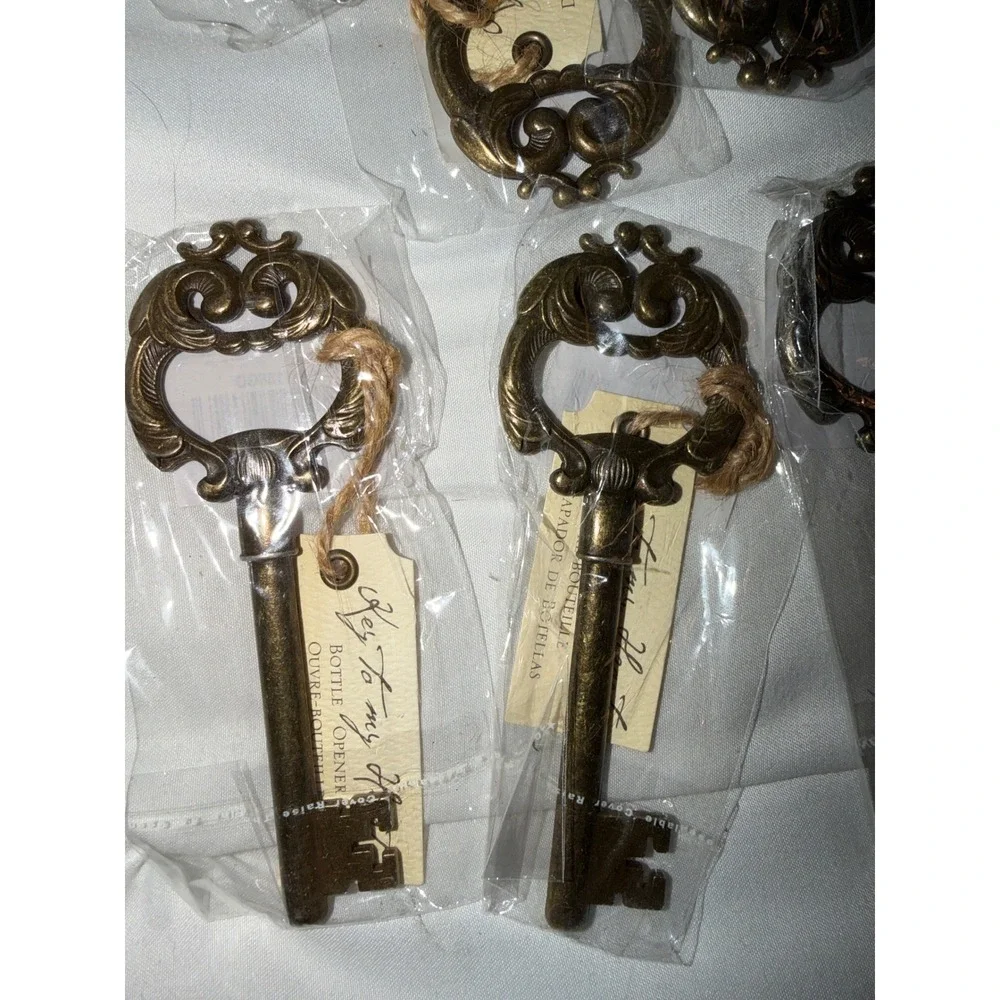 Kate Aspen Antique Bronze Skeleton Key Bottle‎ Opener Wedding Key To My Heart